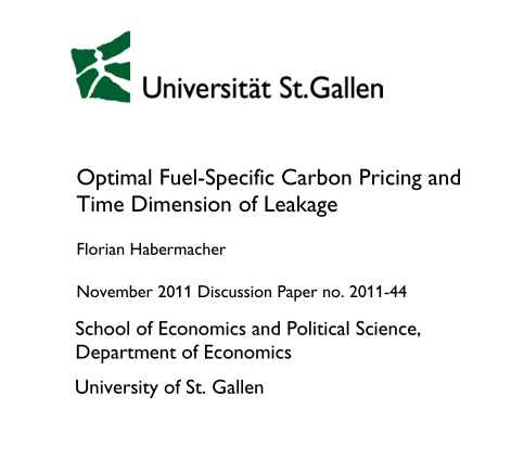 Optimal Fuel-Specific Carbon Pricing and Time Dimension of Leakage
